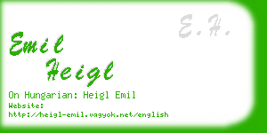 emil heigl business card